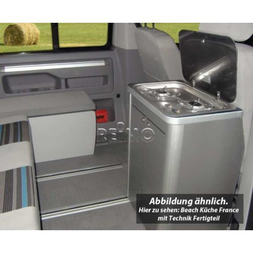 VW T6, VW T5 California Beach France kitchen pod gloss black