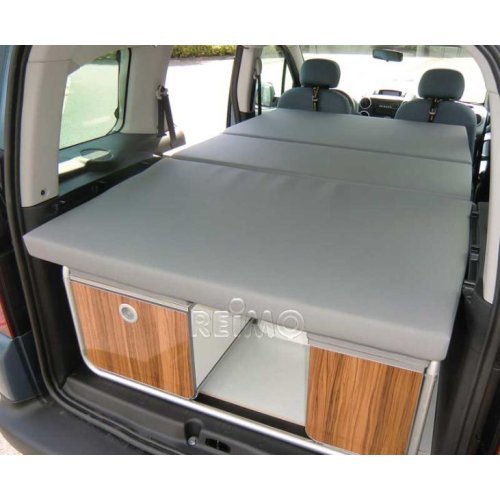 VW Caddy KR Active slatted frame bed with foam and removable covers