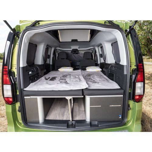 Bed with folding bench seat for VW Caddy LR (from 5/20) / Ford Connect LR (from 2023) - Weekender 2