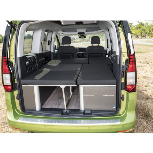 Bed with folding bench seat for VW Caddy LR (from 5/20) / Ford Connect LR (from 2023) - Weekender 2