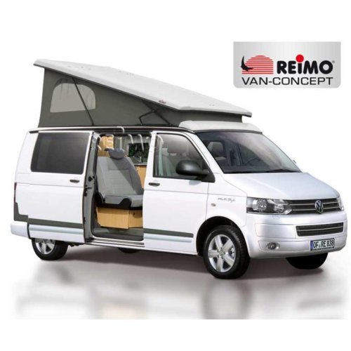 VW T6, VW T5 pop top roof superflat, LWB, rear pop up, white