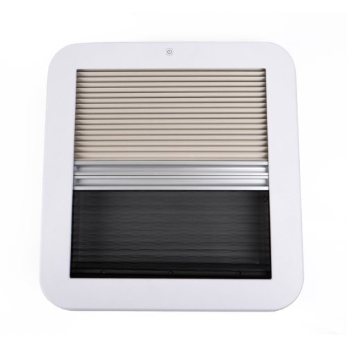Carbest roof hood 40x40cm light gray tinted for motorhome, camper, camping bus
