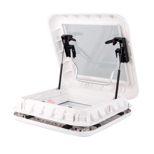 Carbest roof hood with LED's 452x402 mm - With forced ventilation