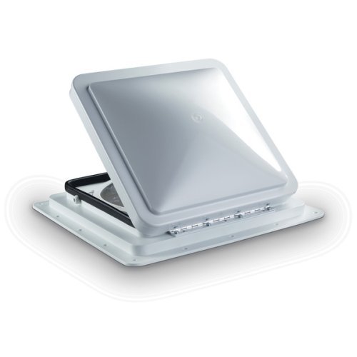 Roof hood with 12 Volt fan hood: frosted glass 40x40cm