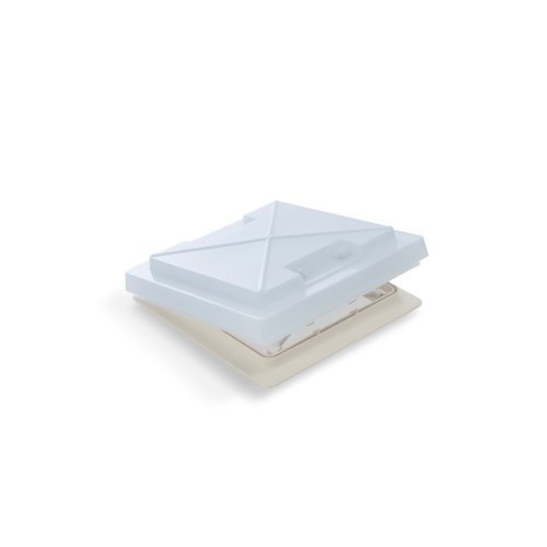Roof hood with mosquito net 280 x 280 mm - frosted glass - interior frame Beige