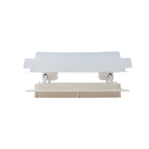 Roof hood with mosquito net 280 x 280 mm - frosted glass - interior frame Beige