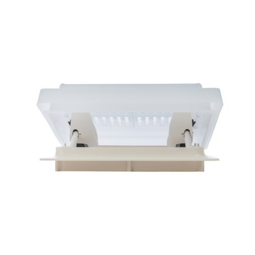Roof hood with mosquito net 280 x 280 mm - frosted glass - interior frame Beige