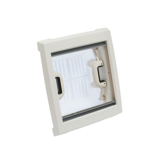 Roof hood with mosquito net 280 x 280 mm - frosted glass - interior frame Beige
