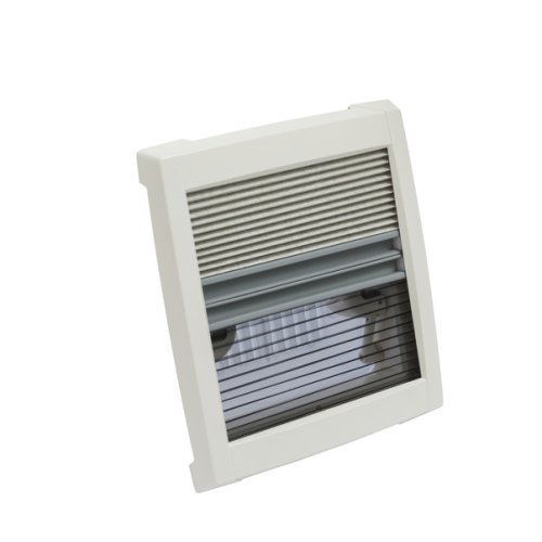 Roof hood with mosquito net 280 x 280 mm - frosted glass - interior frame Beige