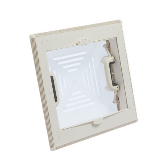 Roof hood 400 x 400 mm - frosted glass - With roller blind and mosquito net