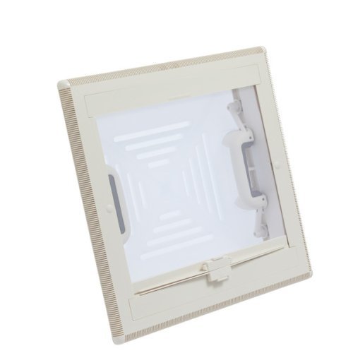 Roof hood 400 x 400 mm - frosted glass - With roller blind and mosquito net