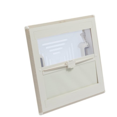 Roof hood 400 x 400 mm - frosted glass - With roller blind and mosquito net