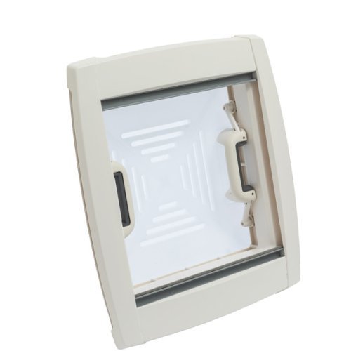 Roof hood 400 x 400 mm - frosted glass - With roller blind and mosquito net