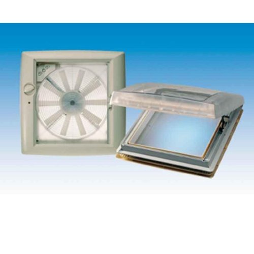 Rooflight Omni-Vent with 12 Volt fan 40x40 - transparent