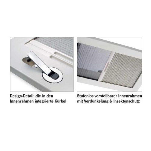 Midi Heki, Dometic Rooflight 40x70 with crank handle, without forced ventilation