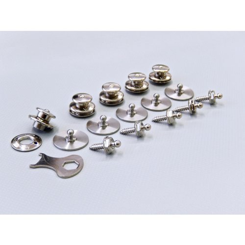 LOXX safety push buttons, silver 5pcs.