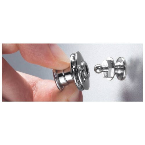 LOXX safety push buttons, silver 5pcs.
