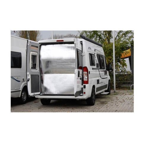 Tailgate insulation, 2-piece, light beige, high door cut-out