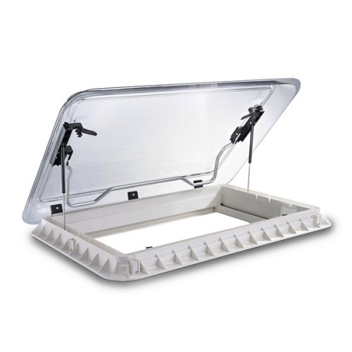 Heki II roof hood / skylight for caravan with bracket stand