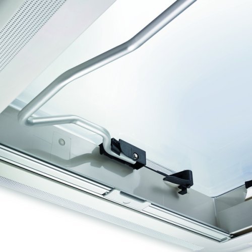 Heki II roof hood / skylight for caravan with bracket stand