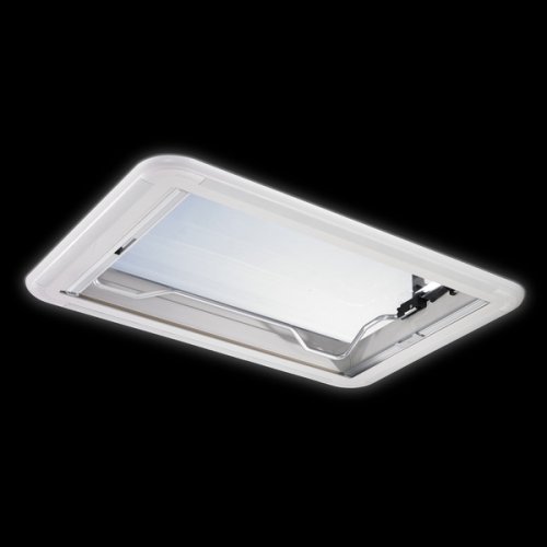 Heki II roof hood / skylight for caravan with bracket stand
