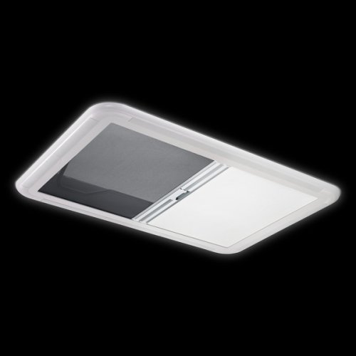 Heki II roof hood / skylight for caravan with bracket stand