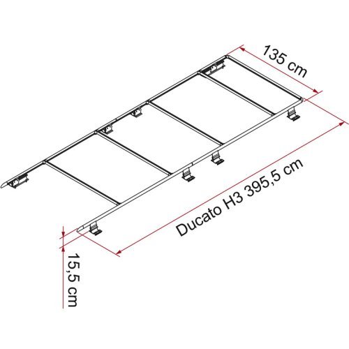Roof rack for Fiat Ducato,Peugeot Boxer,Citroen Jumper from 2006 on