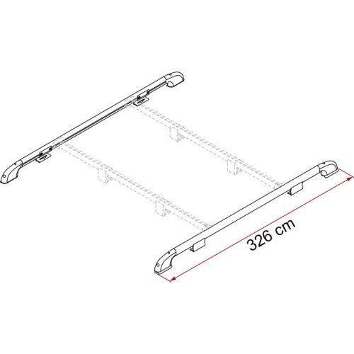 Roof rail 240 cm