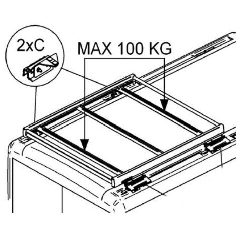 Roof rails for Fiat Ducato as of 2007