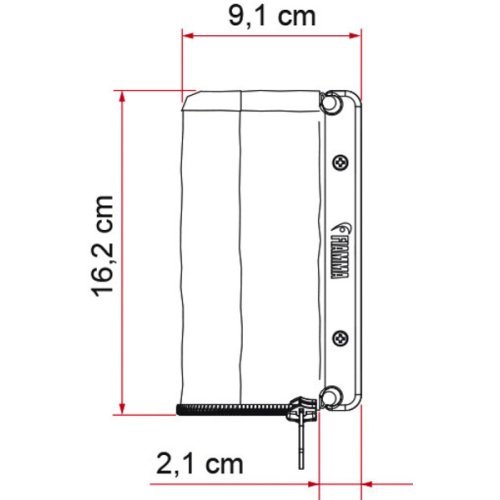Fiamma awn. Compass 220, awning bag silver