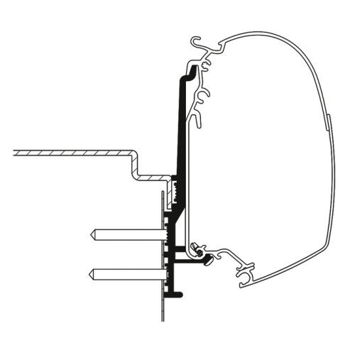 Adapter für Omnistor Markise, Knaus Tourer CUV, 3,00m, Wall