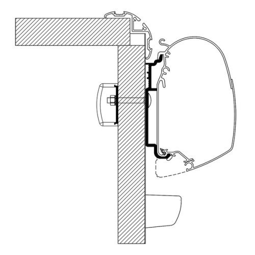 Awning adapter for Omnistor awning TO 5200 Knaus motorhomes 2017