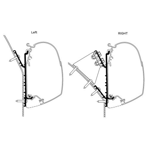 Awning adapter for Omnistor TO 5200 Knaus Deseo 350cm