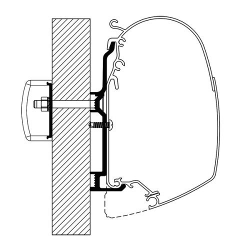 Awning adapter for Omnistor awning TO 5200 for BÃ¼rstner motorhomes 2017