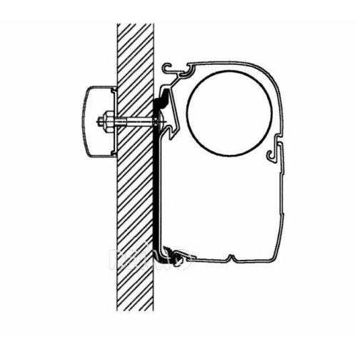 Universal Omnistor flat adapter Length: 4 meters for Series 5 awnings