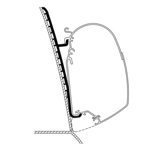 Awning adapter for Omnistor high roof