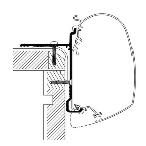 Omnistor awning adapter for Adria partly integrated