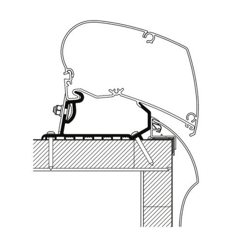 Adapter for Omnistor Awning, Hobby Optima LED, Deluxe/Premium