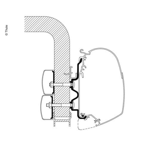 Adapter for Omnistor Awning - Hymercamp