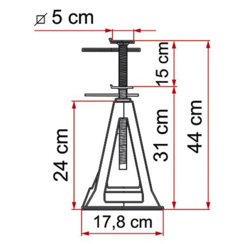 Support frame set for caravan plastic 4er Set