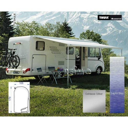 Awning Omnistor 8000 5m Sapphire blue, case silver