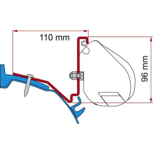 Fiamma Adapter Ford Custom Capland/Capfun for F35