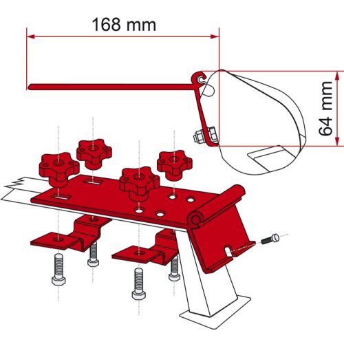 Adapter F35 standard rail / luggage rack