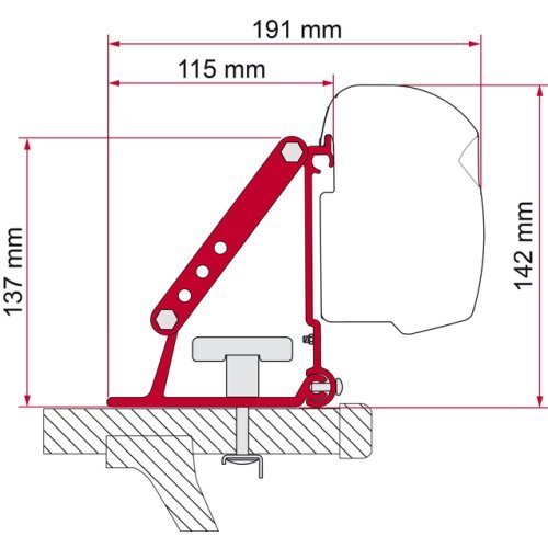 Adapter F1/F45/F35/F50/F55 for roof racks