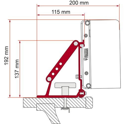 Adapter F1/F45/F35/F50/F55 for roof racks