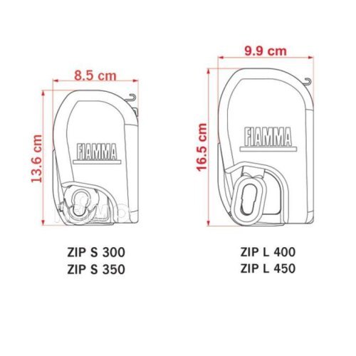 Fiamma awning Zip 3m MEDIUM Royal grey