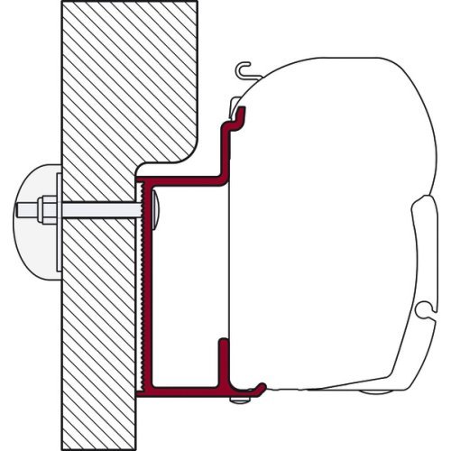 Adaptor rail for Fiamma awning F45 Eura Mobil/Karmann 350cm