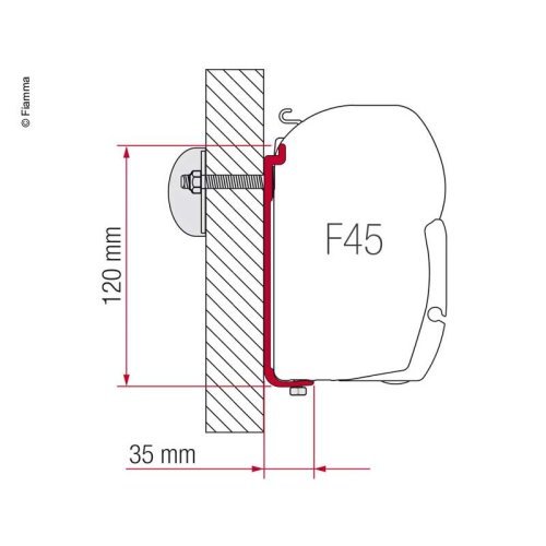 FIAMMA awning wall adapter F45 AS110 190-230cm
