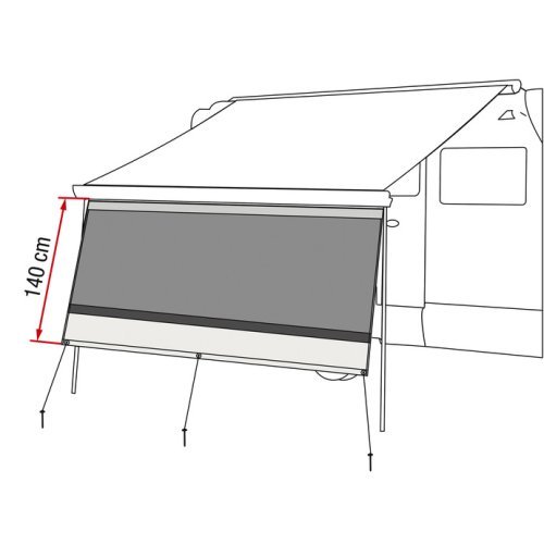 Blocker 300 front wall for awning F45,F80S,F65L,CS/XL,F35pro