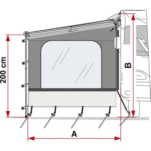 Side W - side part for awning Caravanstore/F35